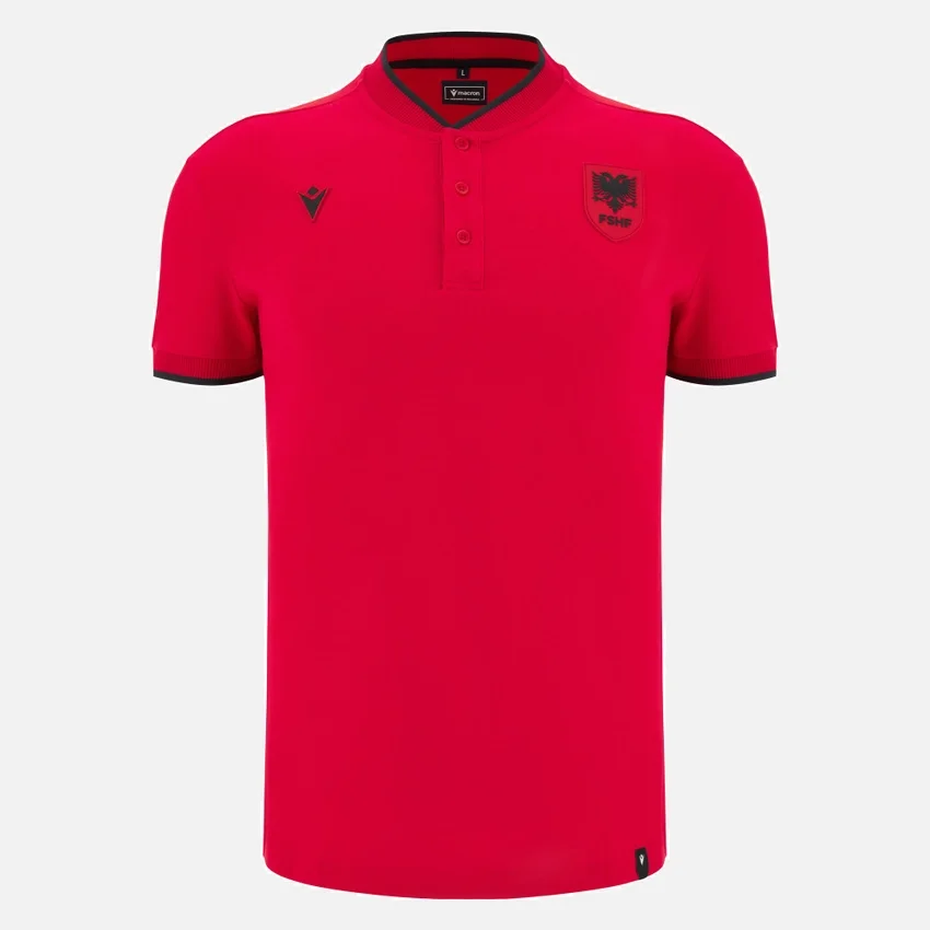 Albania National Team FSHF 2026/27 Adults’ Travel Red Polo Shirt Albania National Team FSHF 2026/27 Adults’ Travel Red Polo Shirt