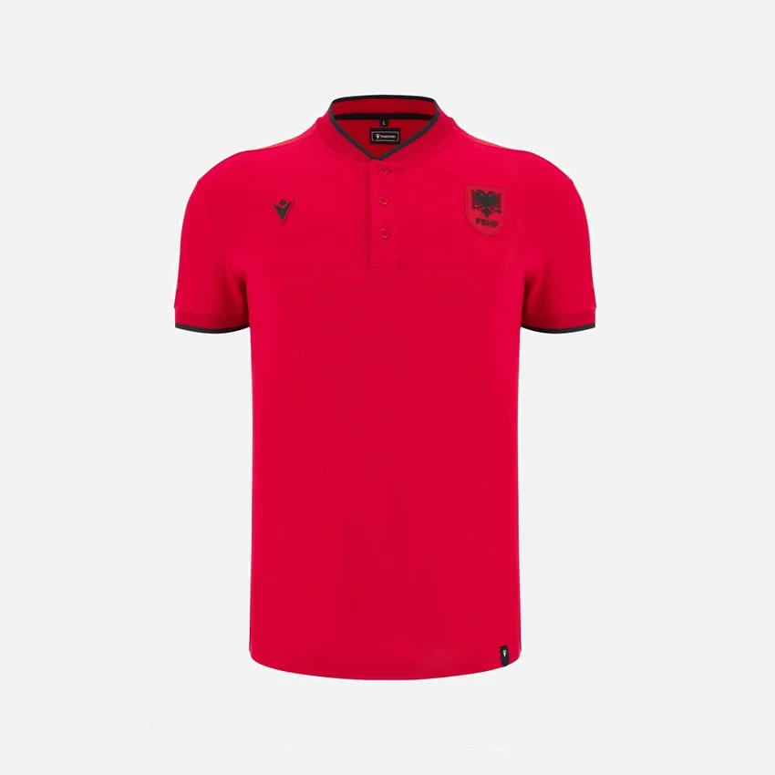 Albania National Team FSHF 2026/27 Adults’ Travel Red Polo Shirt Albania National Team FSHF 2026/27 Adults’ Travel Red Polo Shirt