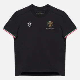 Automobili Lamborghini Squadra Corse Kid’s Black Tricolor Sports T-Shirt