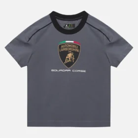 Automobili Lamborghini Squadra Corse Kid’s Grey Sports T-Shirt