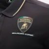 Automobili Lamborghini Squadra Corse Men’s Black Polo Shirt Automobili Lamborghini Squadra Corse Men’s Black Polo Shirt