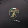Automobili Lamborghini Squadra Corse Men’s Black Tricolor Full-Zip Sweatshirt