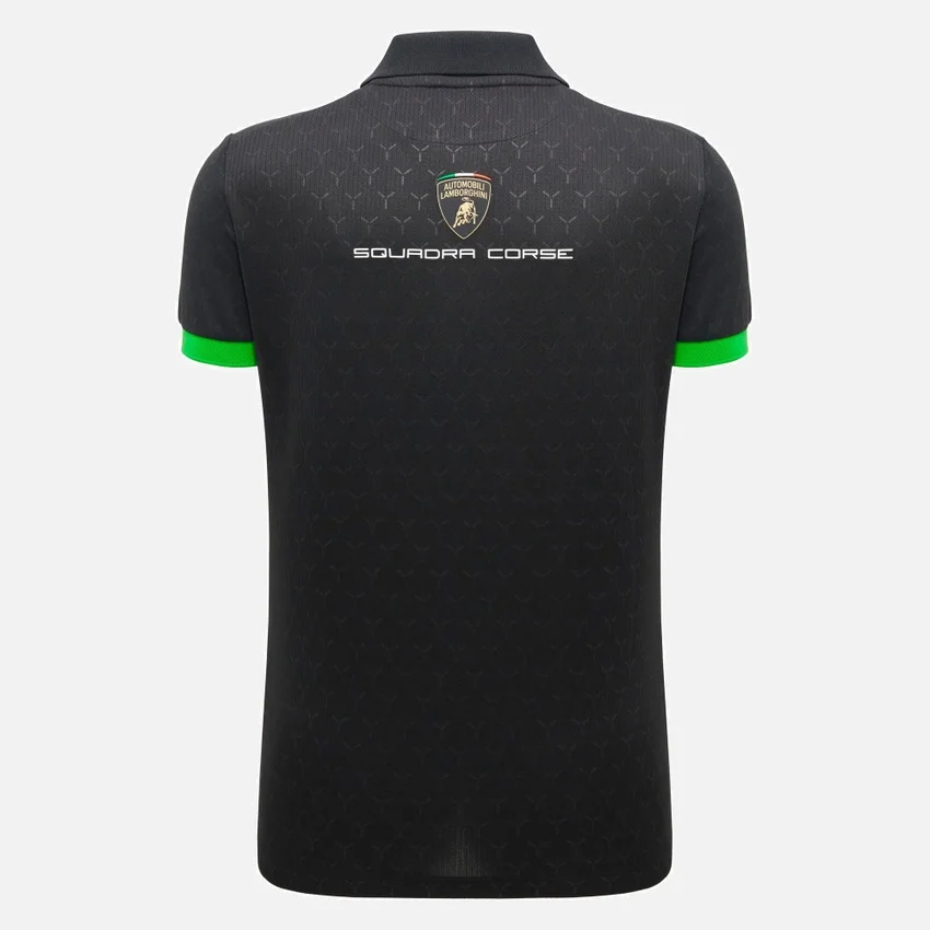 Automobili Lamborghini Squadra Corse Women’s Black Polo Shirt Automobili Lamborghini Squadra Corse Women’s Black Polo Shirt