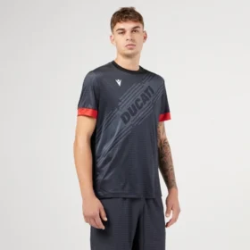 Black Padel Shirt Macron X Ducati