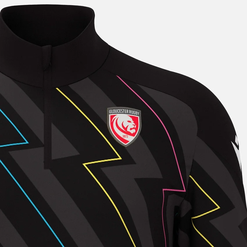 Gloucester Rugby 2025/26 1/4 Zip Warm Up Top Gloucester Rugby 2025/26 1/4 Zip Warm Up Top