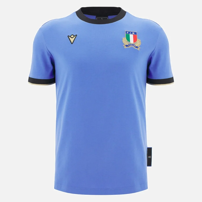 Italia Rugby 2025/26 Ribbed Cotton T-Shirt Fan Line Italia Rugby 2025/26 Ribbed Cotton T-Shirt Fan Line