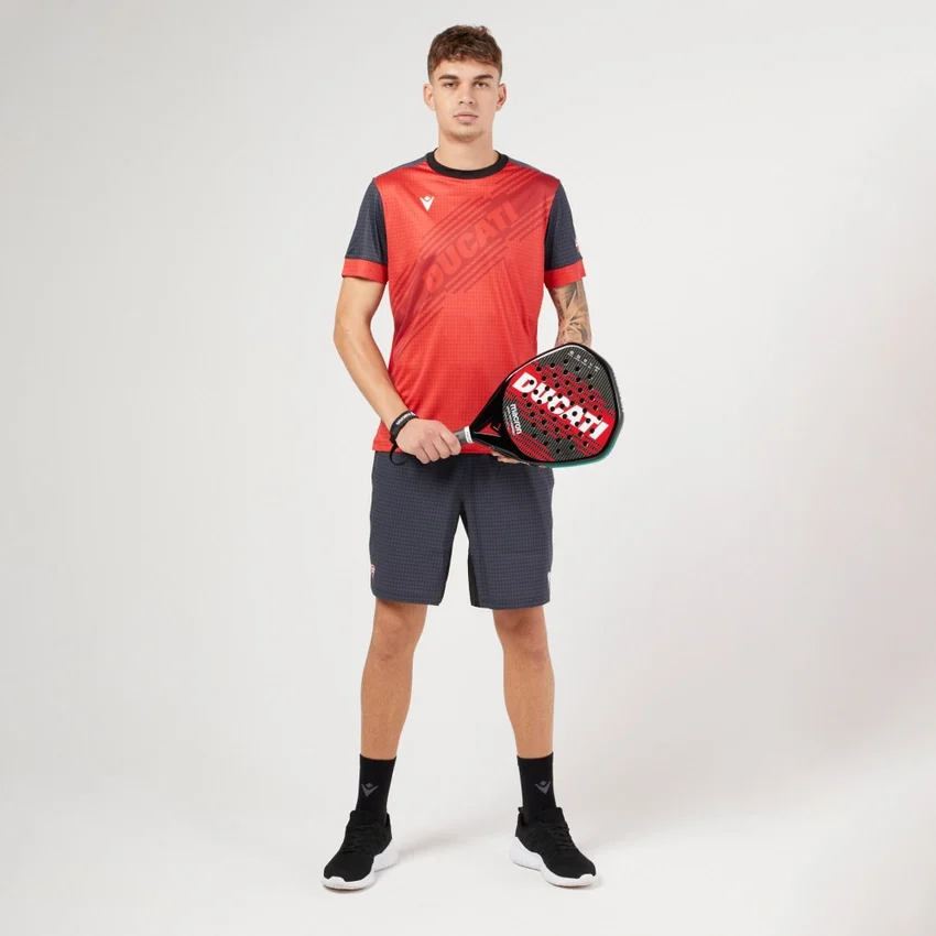 Red Padel Shirt Macron X Ducati Red Padel Shirt Macron X Ducati