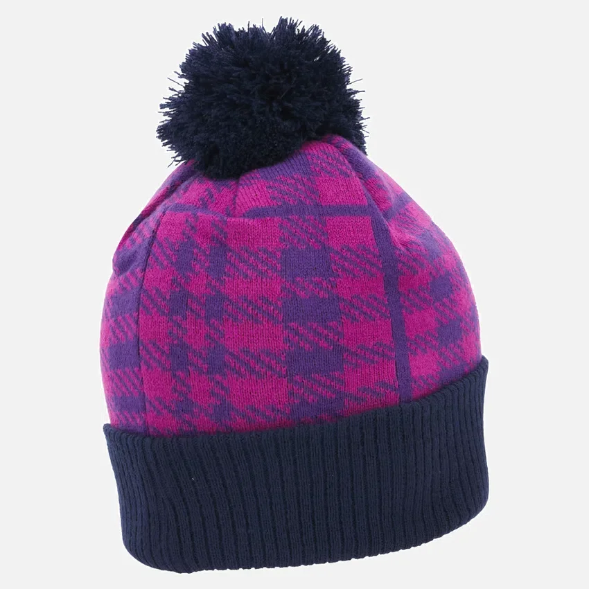 Scottish Rugby 2025/26 Navy And Purple Pom Pom Beanie Scottish Rugby 2025/26 Navy And Purple Pom Pom Beanie