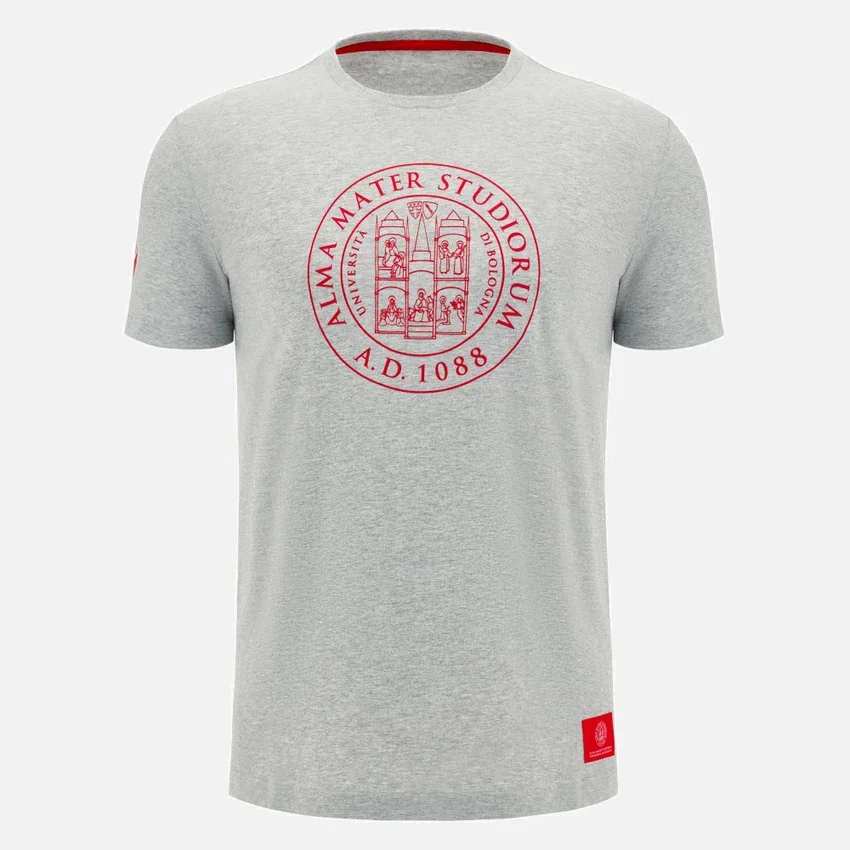 Unibo Collection Grey Melange Adults’ Cotton T-Shirt Unibo Collection Grey Melange Adults’ Cotton T-Shirt