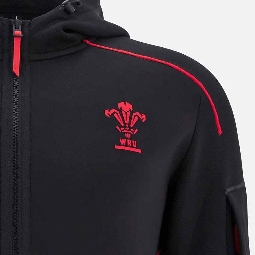 Welsh Rugby 2025/26 Black Athleisure Tech Hoody Welsh Rugby 2025/26 Black Athleisure Tech Hoody