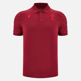 Welsh Rugby 2025/26 Deep Red Travel Polo