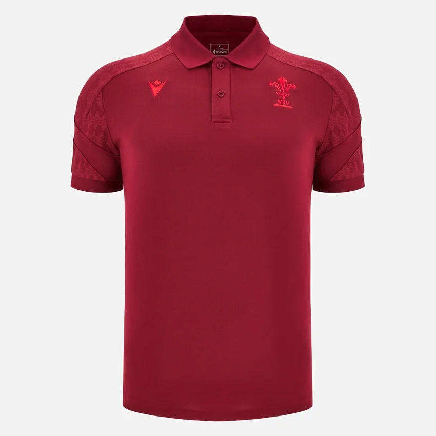 Welsh Rugby 2025/26 Deep Red Travel Polo Welsh Rugby 2025/26 Deep Red Travel Polo