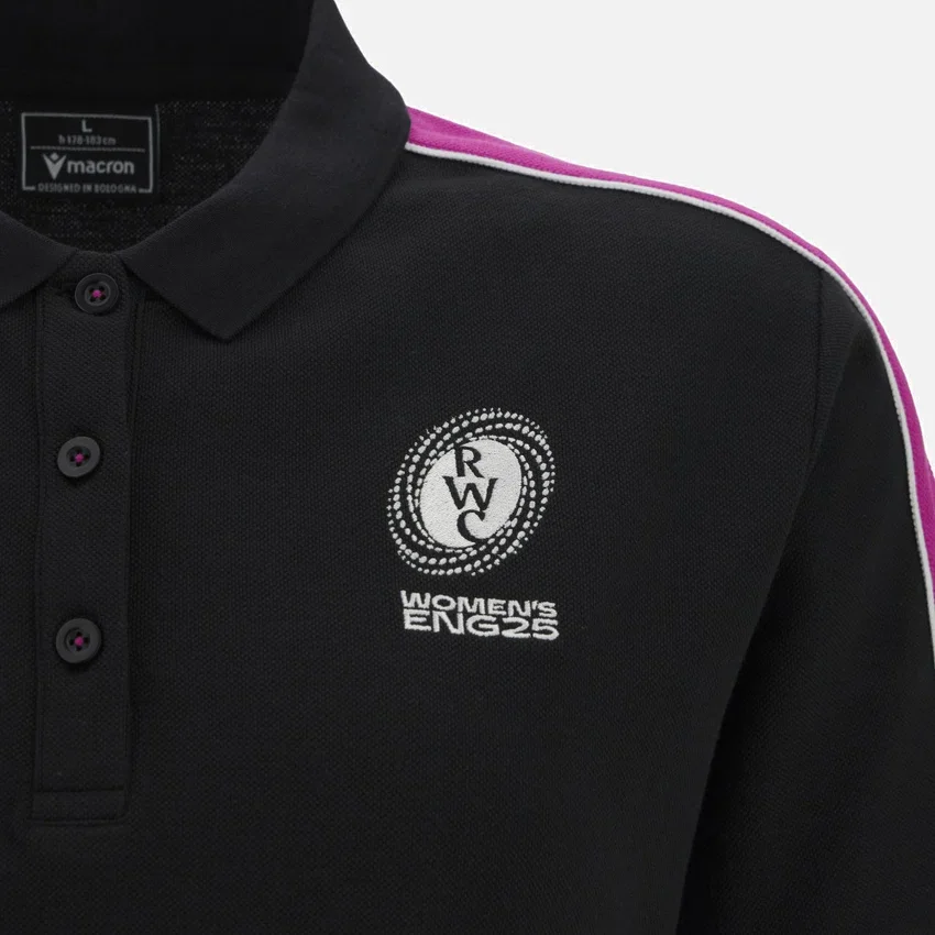 Women’s Rugby World Cup 2025 Women’s Polo Shirt With Stripes Women’s Rugby World Cup 2025 Women’s Polo Shirt With Stripes